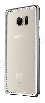 Baseus Shining Samsung Galaxy Note FE Dark Silver Kenarl effaf Silikon Klf