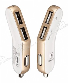 Baseus Smart Thin Business ift USB Girili Beyaz Ara arj