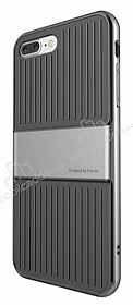 Baseus Travel Case iPhone 7 Plus / 8 Plus Ultra Koruma Dark Silver Klf