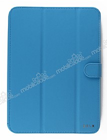 Belk Samsung Galaxy Tab 3 10.1 Slim Cover Mavi Deri Klf