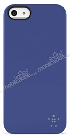 Belkin iPhone SE / 5 / 5S Koyu Mat Mavi Sert Rubber Klf