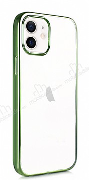 Benks Magic Glitz iPhone 12 / iPhone 12 Pro 6.1 in Yeil Silikon Klf
