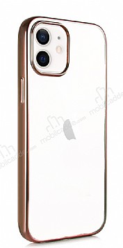 Benks Magic Glitz iPhone 12 Mini 5.4 in Rose Gold Silikon Klf