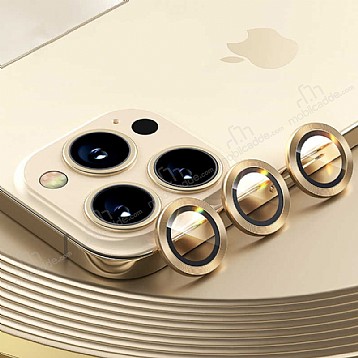 Benks New KR iPhone 13 Pro / 13 Pro Max Gold Kamera Lens Koruyucu