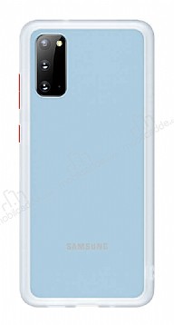 Benks Samsung Galaxy S20 Smooth Drop Beyaz Silikon Klf