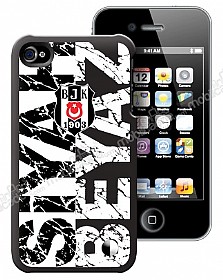 Beikta iPhone 4 / 4S Siyah Beyaz Lisansl Rubber Klf