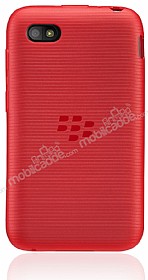 BlackBerry Q5 Soft Shell Orjinal Krmz Silikon Klf