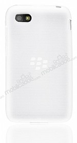 BlackBerry Q5 Soft Shell Orjinal Beyaz Silikon Klf