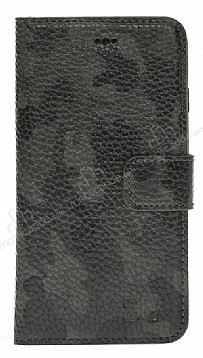 Bouletta Magic Wallet iPhone 7 / 8 KLF6 Yeil-Siyah Gerek Deri Klf