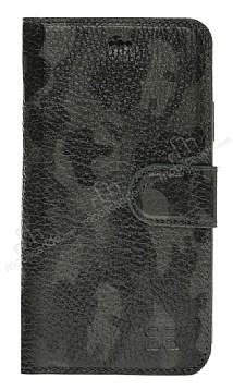 Bouletta Magic Wallet iPhone X / XS KFL6 Yeil-Siyah Gerek Deri Klf
