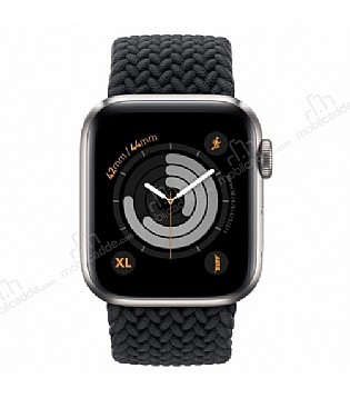 Buff Apple Watch Black Braided rg Kordon 45mm Extra Small