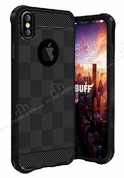Buff Black Armor iPhone X / XS Ultra Koruma Siyah Klf