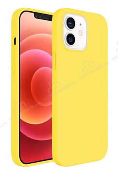 Buff iPhone 12 / 12 Pro 6.1 in Rubber S Yellow Silikon Klf