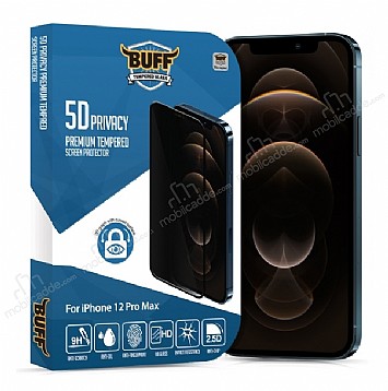 Buff iPhone 12 Pro Max 5D Privacy Ekran Koruyucu