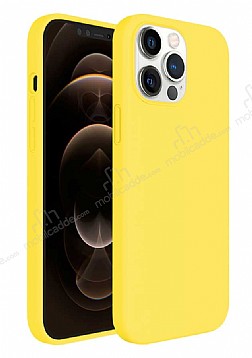 Buff iPhone 12 Pro Max 6.7 in Rubber S Yellow Silikon Klf