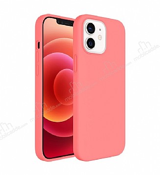 Buff iPhone 12 Mini 5.4 in Rubber S Pink Silikon Klf