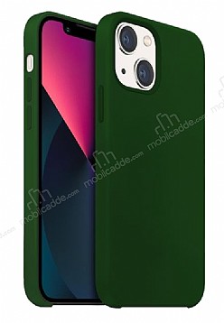 Buff Rubber Fit iPhone 13 Mini Dark Green Silikon Klf