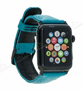 Burkley Apple Watch FL10 Mavi Gerek Deri Kordon (42 mm)