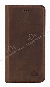 Burkley Book Folio iPhone 6 / 6S Gerek Deri Antique Coffee Rubber Klf