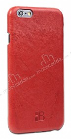 Bouletta Snap On iPhone 6 Plus / 6S Plus Gerek Deri Creased Red Rubber Klf