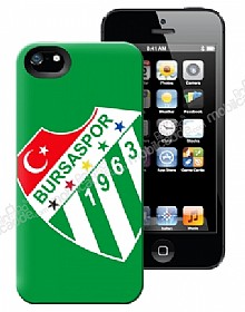 Bursaspor iPhone SE / 5 / 5S te Biz Bursayz Lisansl Rubber Klf