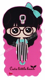 Candy House Samsung N7505 Galaxy Note 3 Neo Cute Girl Pembe Silikon Klf