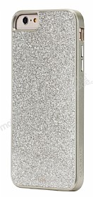 Case Mate Glam iPhone 6 Plus / 6S Plus Silikon Kenarl Simli Gold Rubber Klf