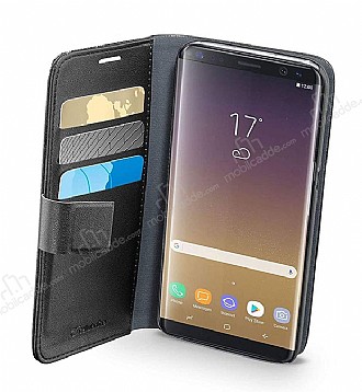 Cellularline BookAgenda Samsung Galaxy Note 8 Siyah Czdanl Kapakl Klf