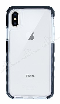 Cellularline iPhone X / XS Tetra Force Tech Siyah Kenarl Ultra Koruma effaf Klf