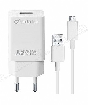 Cellularline Micro USB Seyahat arj 15W (Kablo+Adaptr)