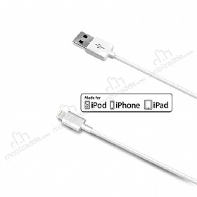 Celly Apple Lisansl Beyaz Lightning Data Kablosu 1m