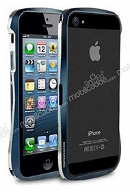 Cleave iPhone SE / 5 / 5S Metal Bumper ereve Mavi Klf