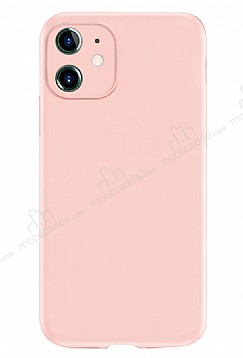 Coblue iPhone 12 Mini 5.4 in Kamera Korumal Pembe Silikon Klf
