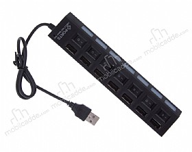 Eiroo 7 Girili USB 2.0 Siyah Hub