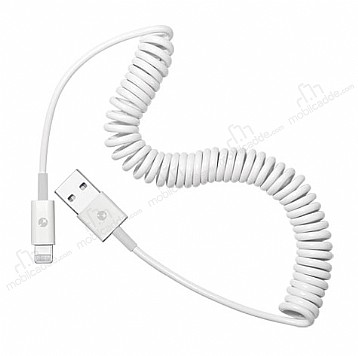 Eiroo Beyaz Spiral Lightning USB Data Kablosu 1m