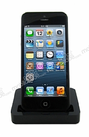 Eiroo iPhone SE / 5 / 5S Masast Dock arj Aleti Siyah