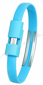 Cortrea Micro USB Bileklik Mavi Ksa Data Kablosu 21cm