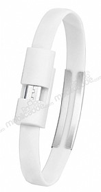 Cortrea Micro USB Bileklik Beyaz Ksa Data Kablosu 21cm
