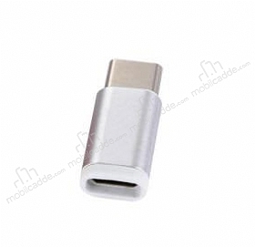 Eiroo Micro USB Giriini USB Type-C Girie Dntrc Adaptr Silver