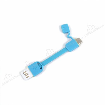 Cortrea Micro USB Mavi Ksa Data Kablosu 9cm