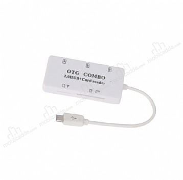 Cortrea Micro USB Beyaz Hub ve Kart Okuyucu