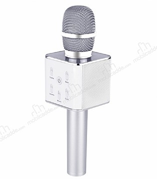 Cortrea Q7 Bluetooth Hoparlrl Silver Karaoke Mikrofon