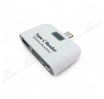 Eiroo USB 3.1 Type-C USB Hub ve Kart Okuyucu