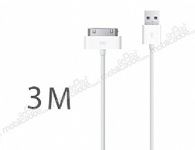 Eiroo USB iPhone / iPad Beyaz Data Kablosu 3m