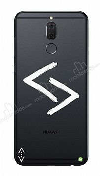 ukur Lisansl Huawei Mate 10 Lite Beyaz Kara Kuzular Logo Klf