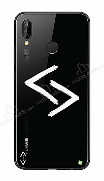 ukur Lisansl Huawei P20 Lite Beyaz Kara Kuzular Logo Klf