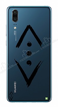ukur Lisansl Huawei P20 Siyah ukur Logo Klf