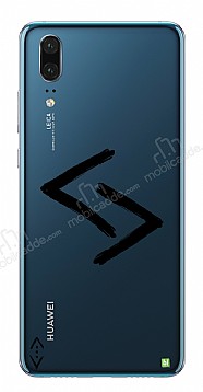 ukur Lisansl Huawei P20 Siyah Kara Kuzular Logo Klf