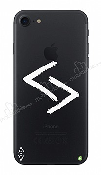 ukur Lisansl iPhone 7 / 8 Beyaz Kara Kuzular Logo Klf