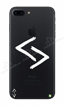 ukur Lisansl iPhone 7 Plus / 8 Plus Beyaz Kara Kuzular Logo Klf